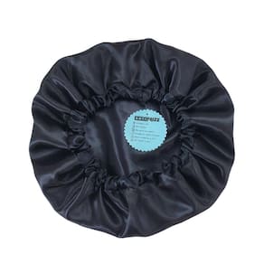 Touca Preta de Cetim Anti Frizz com Elástico Ajustável - CAMADA DUPLA