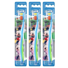 Kit 3 Escova Dental Infantil Oral-b Stages Mickey