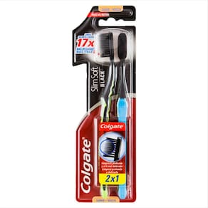 Escova Dental Colgate Slim Soft Black - 2 Unidades