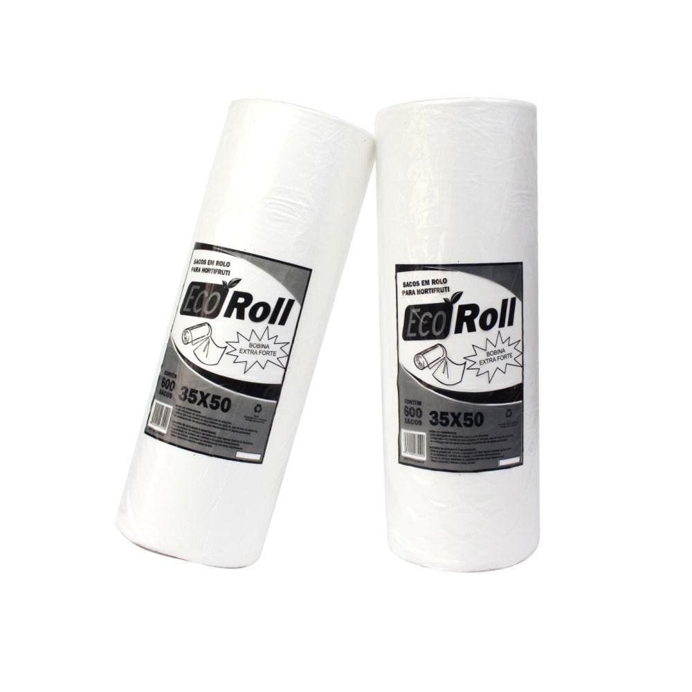 Kit 6Kg Bobina Saco Plastico Picotada 35x50 Extra Fort 2 Bob