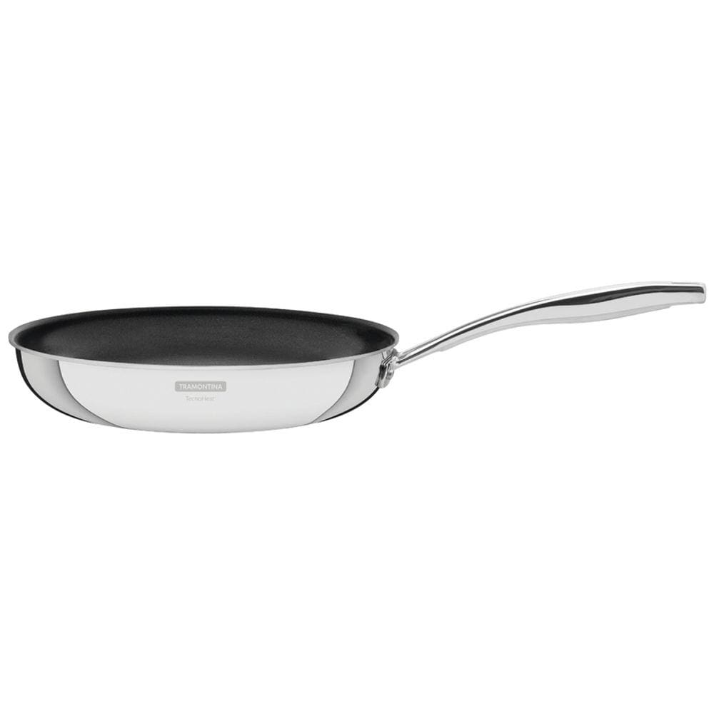 Frigideira Tramontina Grano em Aço Inox 30 cm 3,4 L com Corpo Triplo Revestimento Interno em Antiaderente e Cabo