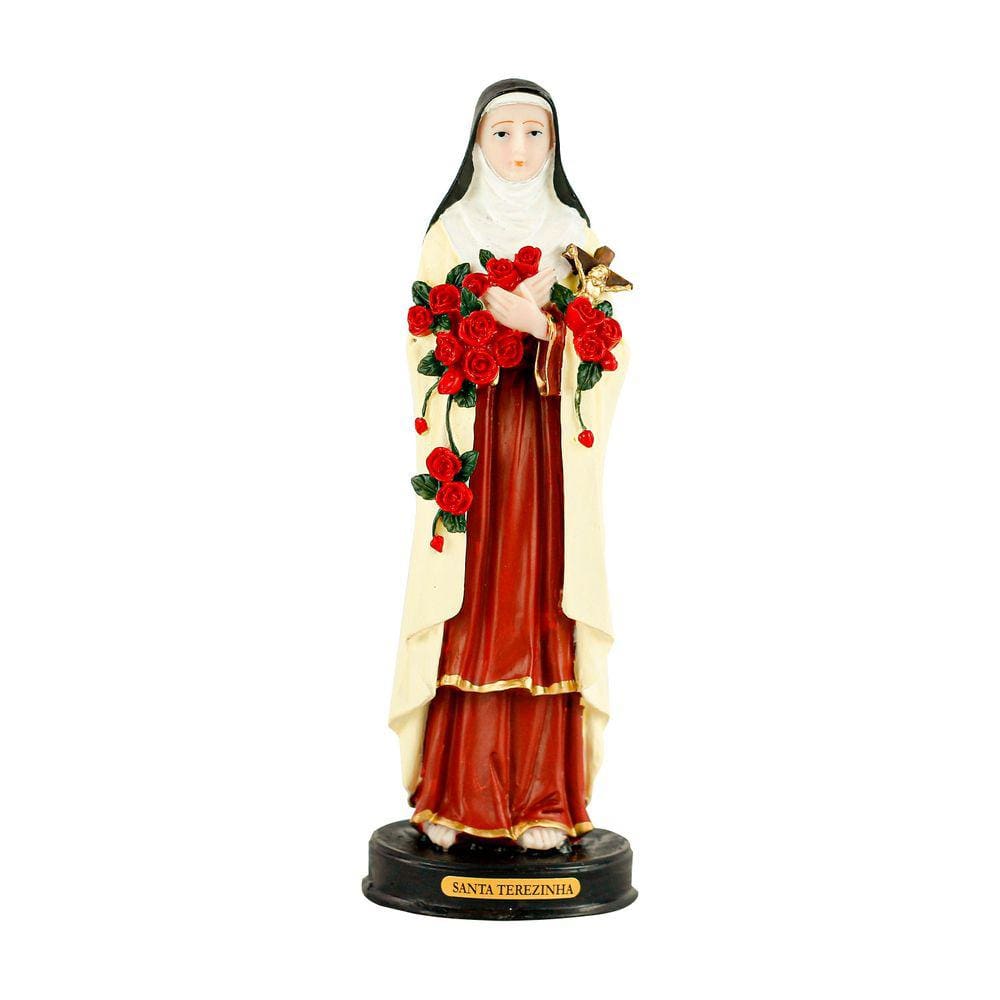 Imagem Santa Terezinha 20cm Resina Colorida