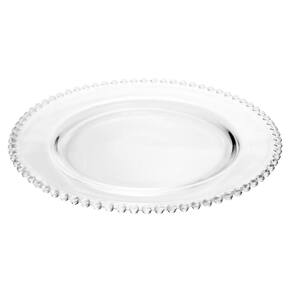 Prato Raso Pearl Clear 28 cm em Cristal Ecológico Wolff