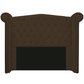 Cabeceira Estofada Veneza 160cm Queen Size Suede Marrom