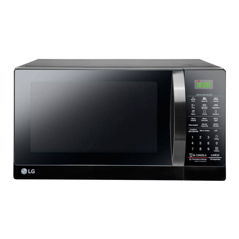Micro-ondas Com Grill 30l Lg Mh7097ara Preto 220v - 220V