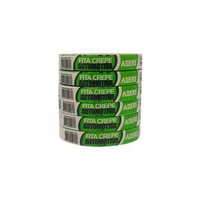 Fita Crepe Uso Automotivo Geral Adere Kit com 6 un 18mmX50m
