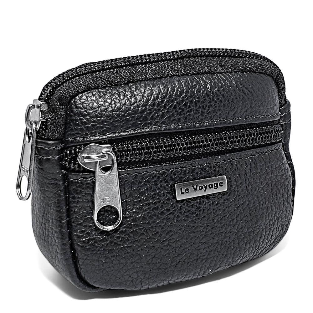 Porta Níquel Moedas Pequeno De Couro Le Voyage Espaçoso