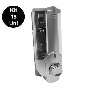 Dispenser Shampoo Sabonete Liquido Alcool Gel Hotel Restaurante Kit 15 Unidades
