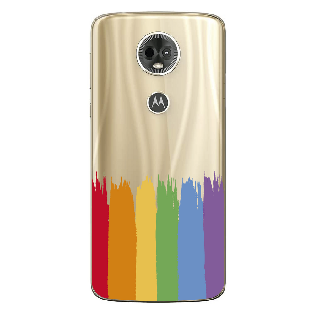 Capa Case Capinha Motorola Moto E5 Plus Arco Iris Pinceladas | Casas Bahia