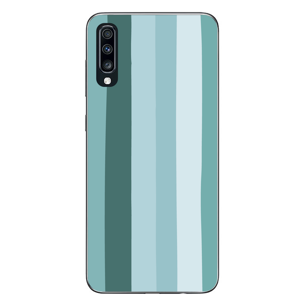 Capa Case Capinha Samsung Galaxy A70 Arco Iris Verde Água