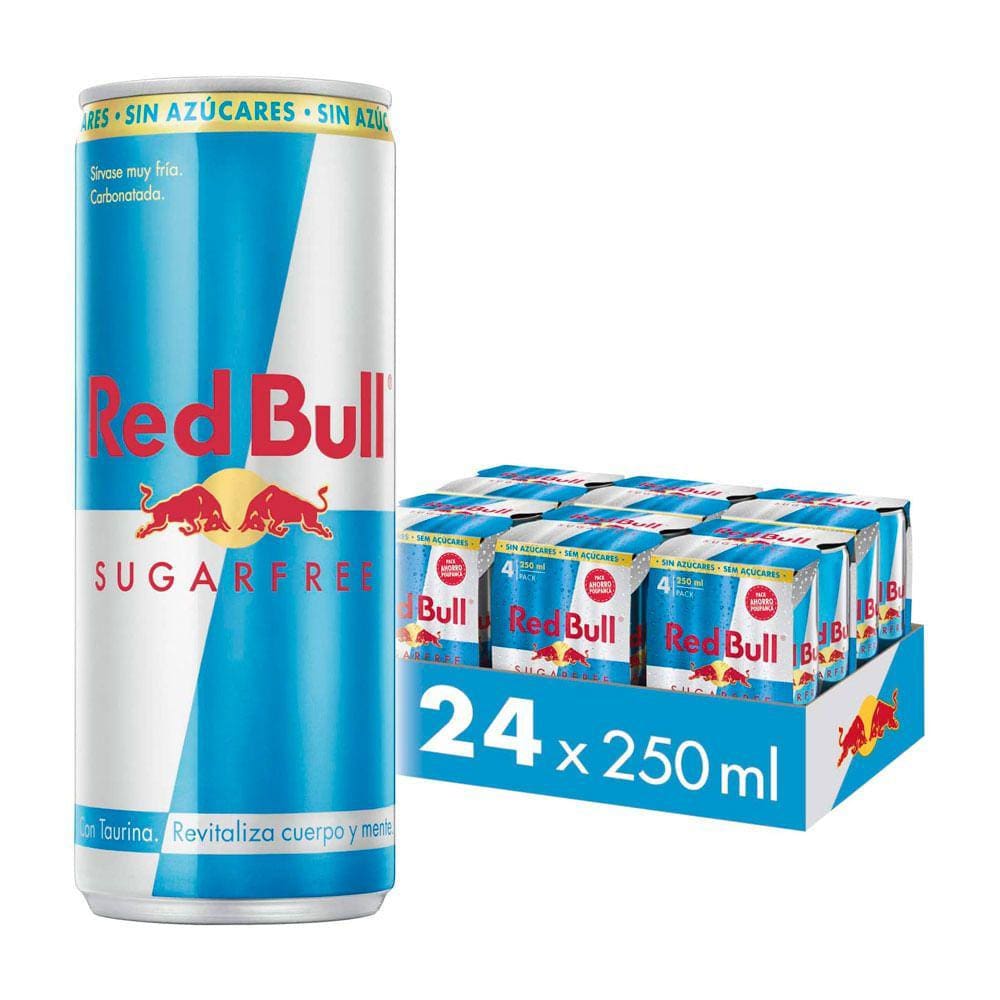 Energético Red Bull Sugarfree 250ml | Kit com 24 unidades