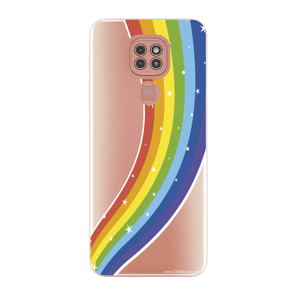 Capas Motorola : Capa Personalizada Borracha Arco Iris Moto G9 Play Moto G9  Moto E7 Plus Cód 1166