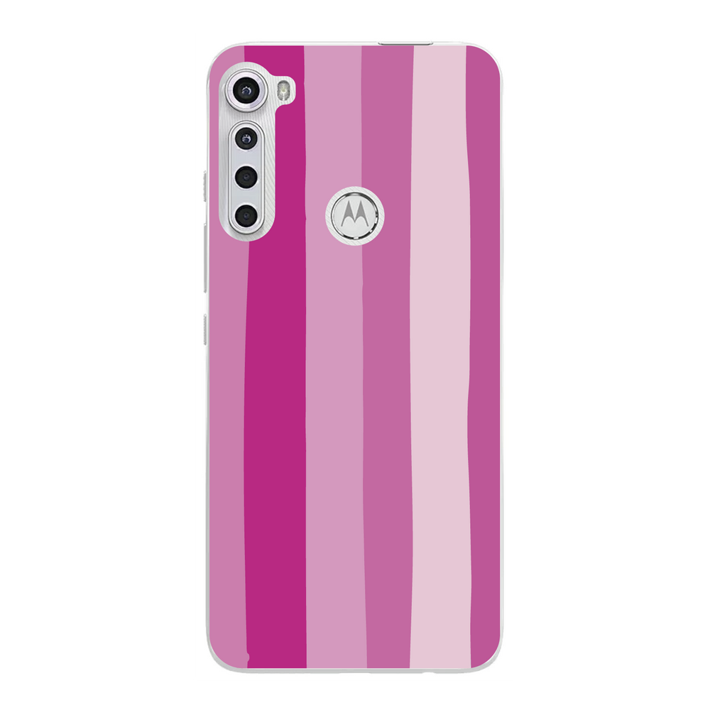 Capa Case Capinha Motorola Moto One Fusion Plus Arco Iris Rosa