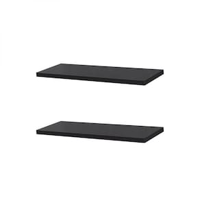 Kit 2 Prateleiras 40 x 10cm Preta Suporte Invisível