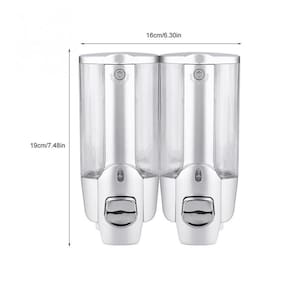 Dispenser Duplo Shampoo Alcool Gel Sabonete Liquido Hotel Shopping