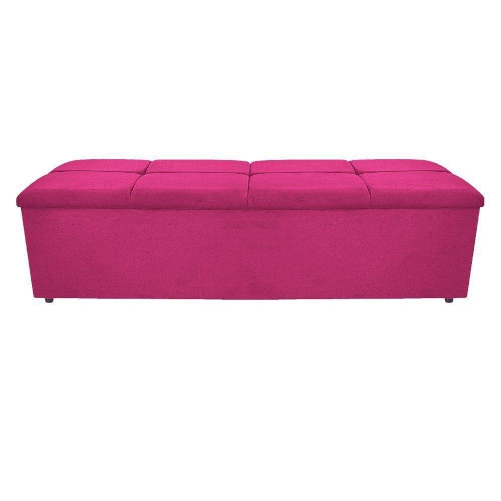 Calçadeira Munique 195 Cm King Size Suede Pink