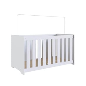 Berço Infantil Com Colchão Branco Lilies Móveis