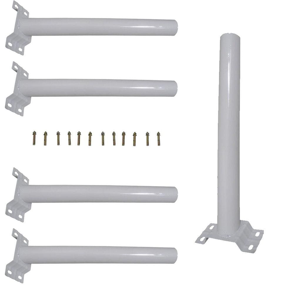 Suporte Barra Poste Luminaria Solar Parede 5 unidades Rua Jardins Quintal