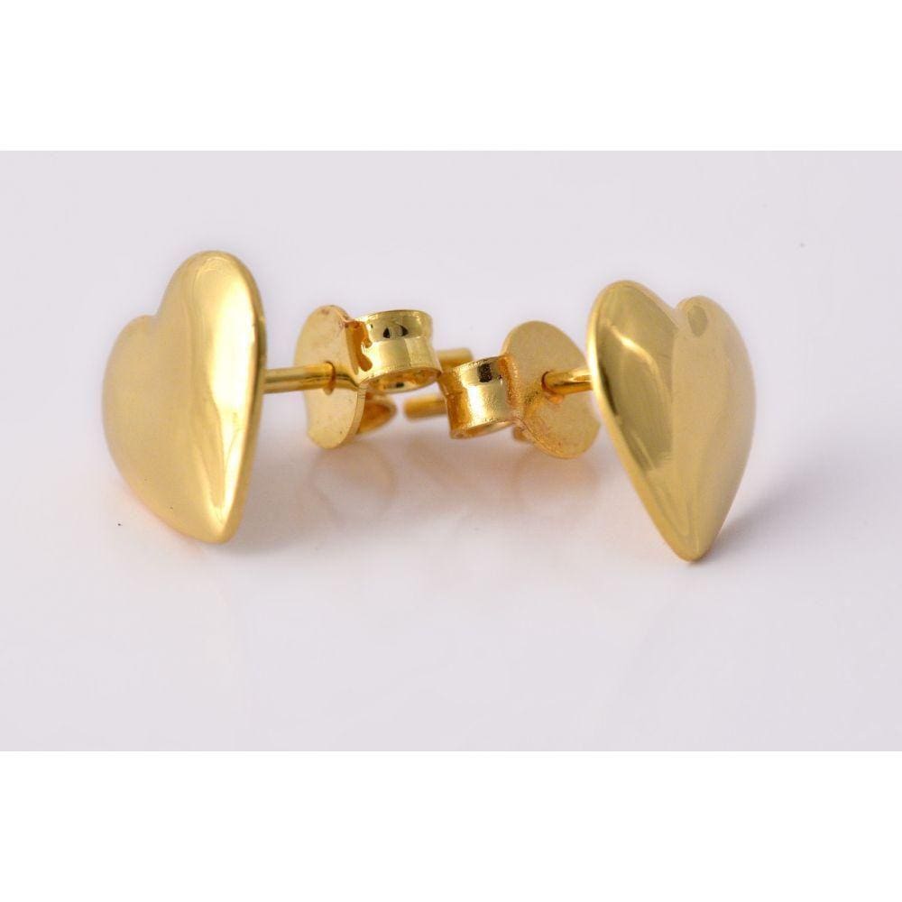 Brinco Pequeno De Coração Folheado