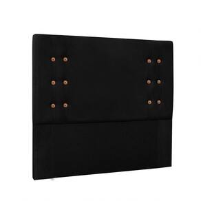 Cabeceira Gênova Para Cama Box Solteiro 90 Cm Suede - D`rossi Cor Preto