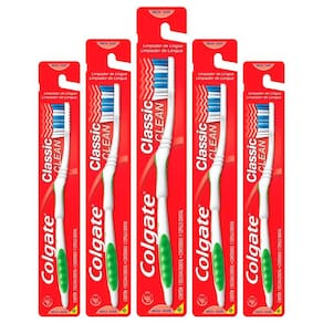 Kit 5 Escova De Dentes Colgate Classic Clean Suave