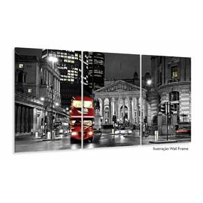 Quadro Decorativo Preto e Branco Cidades 120 x 60 cm m01