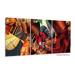 Quadro Decorativo Abstrato 3 peças 120x60 sala quarto