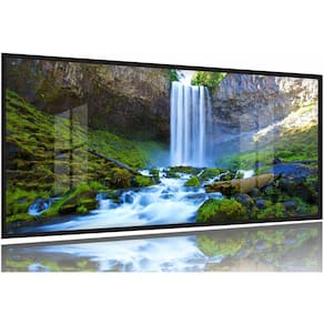 Quadro Decorativo Natureza Cachoeira 130x60 Moldura Preta 2x2