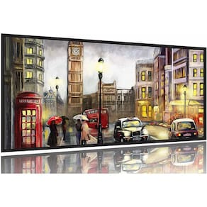 Quadro Pintura Antiga 120x60 130x60 Moldura Preta 2x2