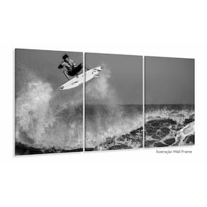 Quadro Em Tecido Decorativo Surf Detalhe Surfista Onda Sala