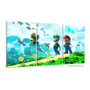 Quadro Decorativos Mario com 3 peças 125x60