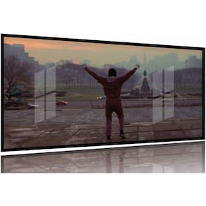 Quadro Decorativo Rocky Balboa - Filme -130x60 Moldura Preta 2x2