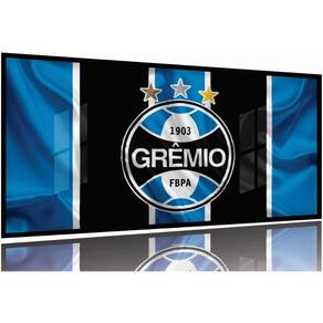 Quadro Decorativo Sala Quarto Escritório Grêmio 130x60 Moldura Preta 2x2