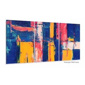 Quadros Decorativos Pintura Abstrata Em Tecido 120x60 3 peça