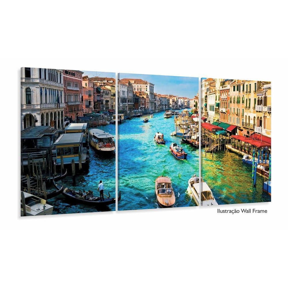 Quadro Decorativo Cidade Veneza Na Itália - Tela Em Tecido