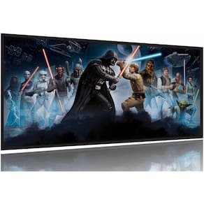 Quadro Decorativo Star Wars A5 130x60 Moldura Preta 2x2