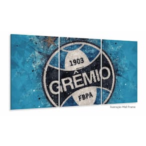 Quadro Decorativo Sala Quarto Escritório Grêmio 120x60 3 peç