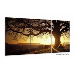 Quadros Decorativos Pôr do Sol Arvore Sala Quarto 120x60 3 p