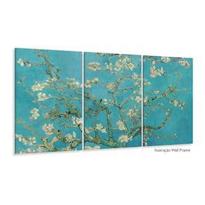 Quadro Van Gogh Amendoeira Em Flor Decorativo 120x60 3 peças