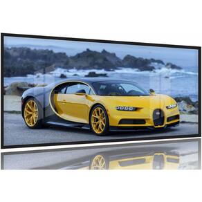 Quadros Carros Bugatti Amarelo 130x60 Moldura Preta 2x2