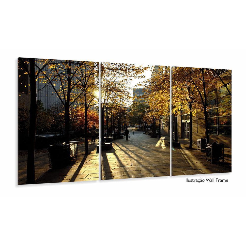 Quadro Decorativo Interiores Paisagem Toronto Tecido 3 Peças