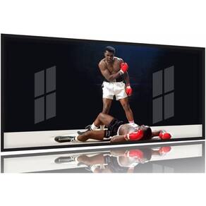 Quadro Decorativo Muhammad Ali Luta 130x60 Moldura Preta 2x2