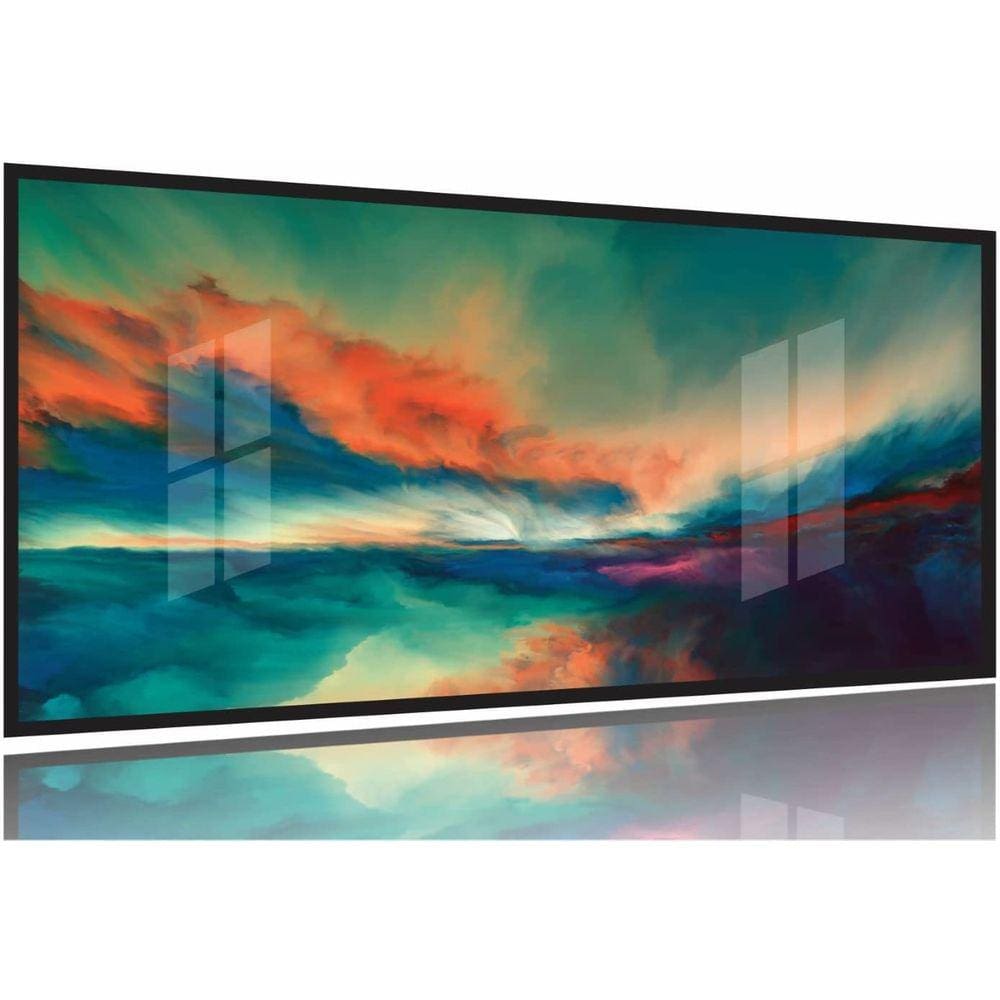 Quadro Decorativo Paisagem 120x30 sala quarto130x60 Moldura Preta 2x2