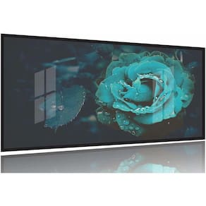 Quadros Decorativos Rosa Tiffany Botanico 130x60 Moldura Preta 2x2