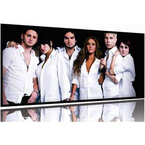 Quadro decorativo Rebeldes RBD 130x60 Moldura Preta 2x2