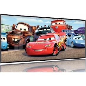 Quadro Decorativo Carros Mcqueen 130x60 Moldura Preta 2x2