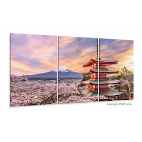 Quadros Decorativos Japão Oriental 120x60 3 peças