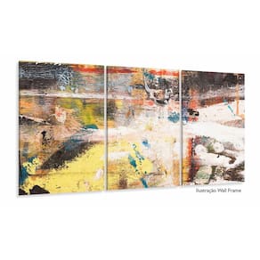 Quadro Decorativo Abstrato Mosaico Sala Quarto 120x60 3 pçs