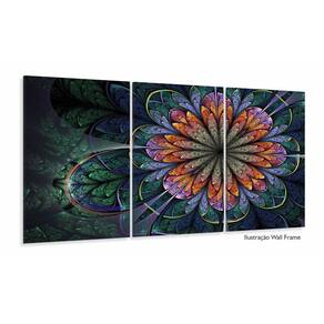 Quadros Decorativos Flor Surrealista Sala Quarto 120x60 3 pe