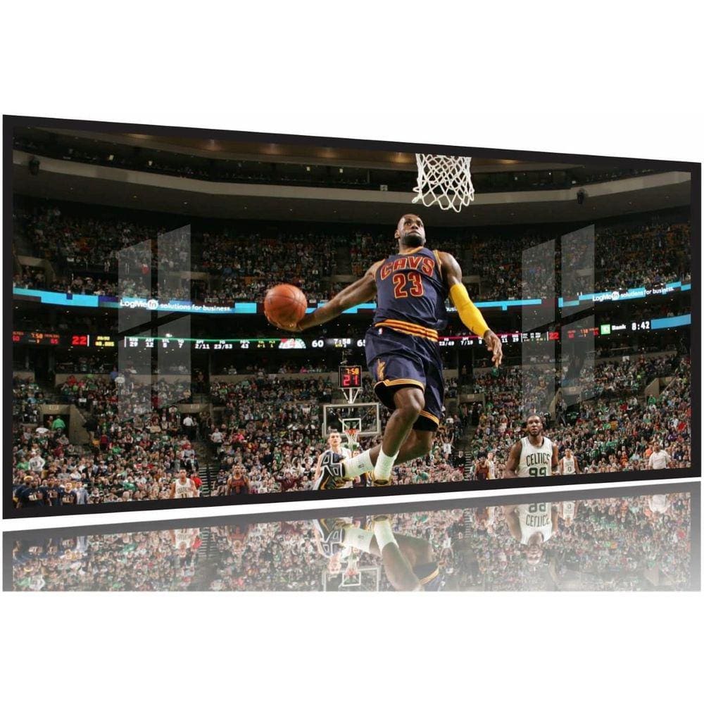 Quadro Decorativo Lebron James Enterrando Nba 130x60 Moldura Preta 2x2